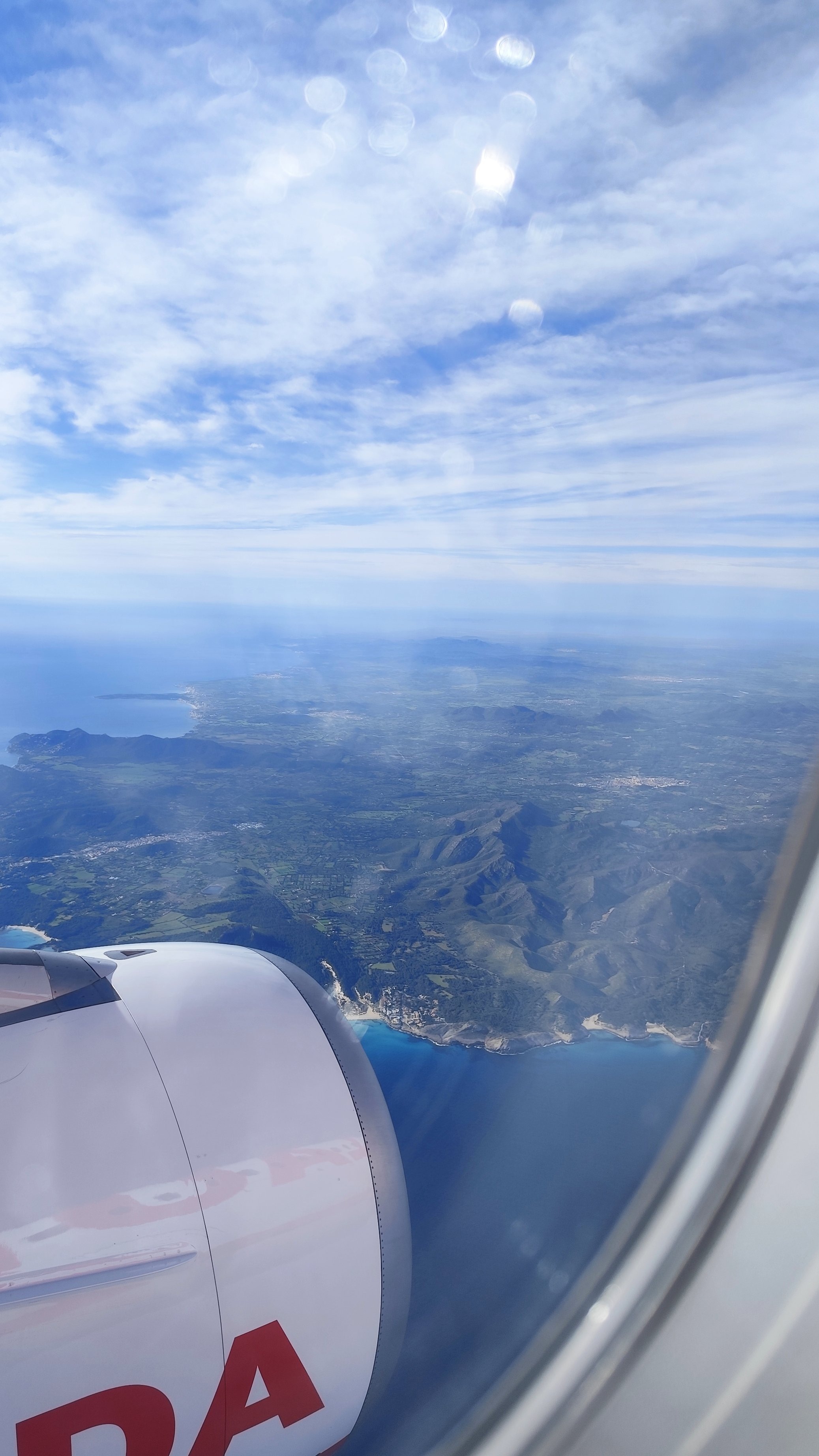 mallorca - Ankunft mit Aussicht über Ostküste Aus Flugzeug